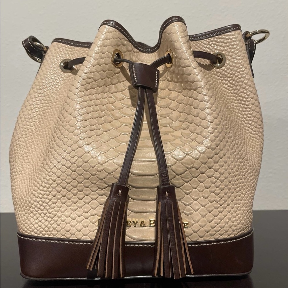 Dooney & Bourke Caldwell Python Embossed Leather … - image 1